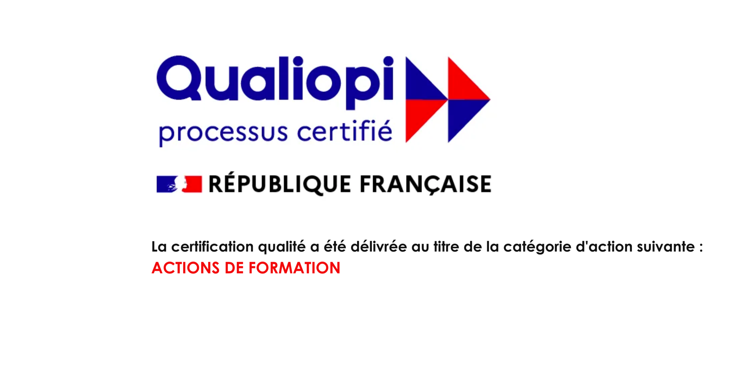 Certification Qualiopi - Actions de formation